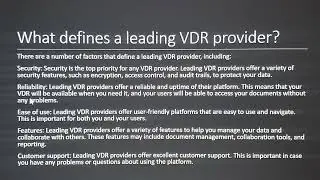 Key Factors That Make a Virtual Data Room Provider Stand Out Cloud Based Excellence Unveiled