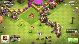 Best base defense !? Giant level 6 attacked Giant level 4 [clash of clans]