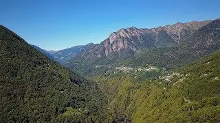 Drone Views of Switzerland in 4k: Rustico in the Onsernone Valley, Ticino