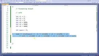 C++ format output, setw(), fixed, setprecision()