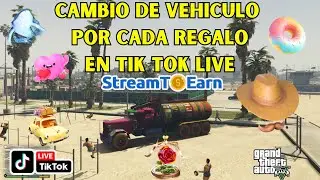 Como cambiar de vehiculos con donaciones en GTA V con tik tok LIVE🔴 - juegos interactivos gana 💰