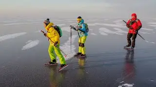 4k Nordic Skaters and Suomen Lahti sunrise