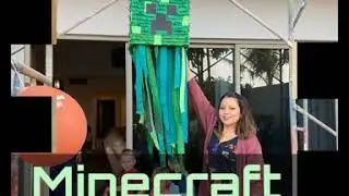 Minecraft Creeper Piñata using a box