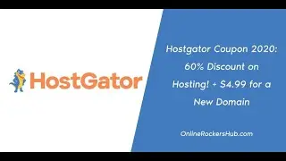 Hostgator Coupon 2020: 60% Discount on Hosting! + $4.99 for a New Domain