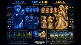 👉 EXP vs LOG Explained with a Story | Exponential vs Logarithm Animation (best balance)
