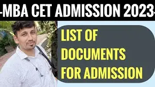 DOCUMENTS REQUIRED FOR MBA ADMISSION 2023 | LIST OF DOCUMENTS FOR MBA ADMISSION.