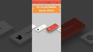 Amazing 3D Social Media Hover Animation in HTML & CSS 💥 