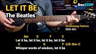 Let It Be - The Beatles (Guitar Chords Tutorial with Lyrics)