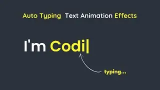 Text Typing Animation On Website Using HTML, CSS & JS | Auto Typing Text Animation Effect