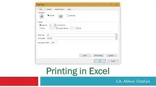 10. Printing in Excel Files - detailed video explaining all setup