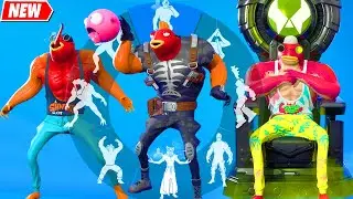 Fish Thicc Fortnite doing all Funny Built-In Emotes