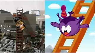 ГИТЛЕР ПАДАЕТ С ЛЕСТНИЦЫ!!! (Лего версия совунья падает с лестницы)