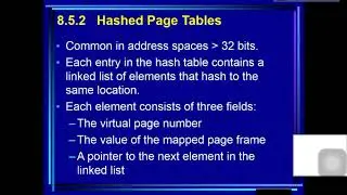 Sec 8.5.2. Hashed page table