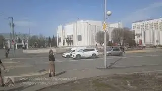 Курган | Троицкая площадь | Тобол в разгар паводка 2024