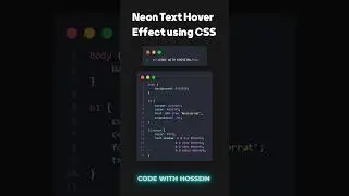 CSS Neon Text Hover Effect | 