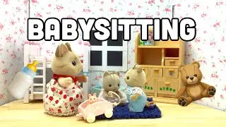 SYLVANIAN FAMILY BABYSITTING [STOP MOTION] calico critters babysitting stop motion (kids)