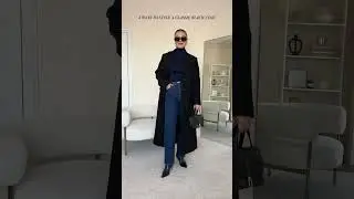 4 WAYS TO STYLE 1 CLASSIC BLACK COAT #fashionshorts #shorts