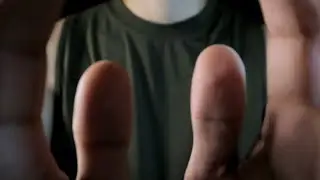 ASMR Hand movements & Face Touching/ Massage + Relaxing Rain sounds
