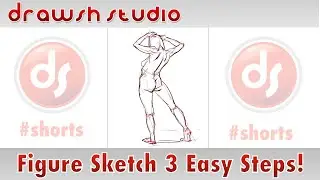 Best Method For Figure Sketching In 3 Easy Steps! #shorts