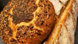 Супер рецепт! Мягкий, пористый хлеб с хрустящей корочкой! Без усилий