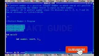 C Program to Check Perfect Number//Loop (for, while, do-while) Examples//akt guide