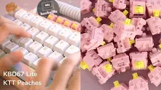 KTT Peaches on KBD67Lite Typing Sound Test (Stock vs Lubed)