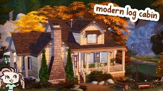 Modern Log Cabin 🌲 || The Sims 4 Speed Build