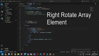 Java Program to right rotate the elements of an array in Java using Visual Studio Code