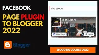 Facebook Page Plugin to Blogger  2022 | How to Add Facebook Plugin