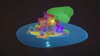 A magical cat in a lake house ( Blender + Unity )