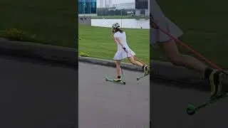 Когда утром пробки #лыжероллеры #спорт