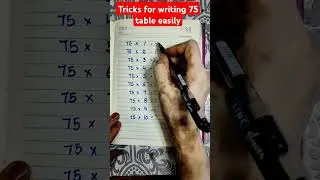 75 multiplication table