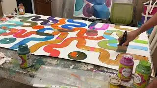 Making of acrylic painting Vibrancia