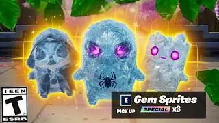 *NEW* GEM SPRITE Fortnite UPDATE is HERE! Collecting EVERY Gem Sprite!