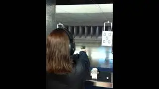 Wife Shoots Her First .45 cal ...lolz