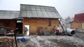 Весенний снег на даче