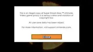 Super Smash Bros Ultimate Anti Piracy Screen