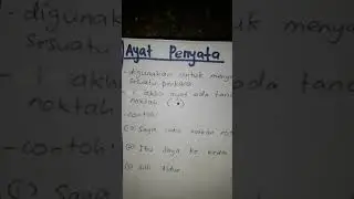 Bahasa Melayu Tahun 1 : Ayat Tanya dan Ayat Penyata