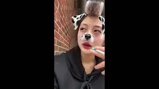 Korean girl smoking spitting 21