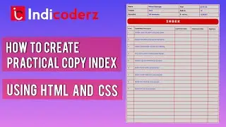 Create a Digital Index for Your School Practical File with HTML & CSS (In 5 Minutes!)