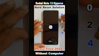 Redmi Note 13 5G Hard Reset Password pattern unlock Without Pc 