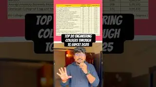 Top 20 Engineering Colleges through TG EAPCET 🤯🔥 | Placement-Wise | EAPCET Counselling 2025