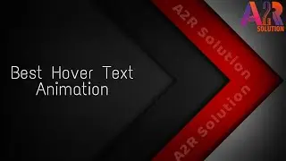 Best Text Hover Effect Animation Using HTML & CSS