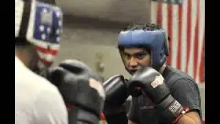 Boxing training at San Antonio College