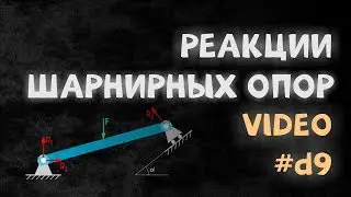 Реакции шарнирных опор | Video d9 | ISopromat