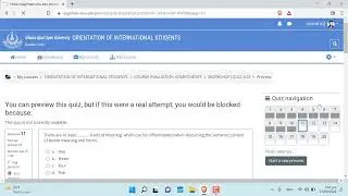 AIOU: How to attempt workshop Quiz for international students