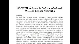 SSDWSN A Scalable Software Defined Wireless Sensor Networks