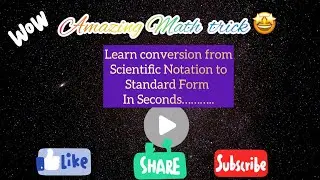 Learn conversion from scientific notation to standard form 👍 #maths #mathstricks #mathematics
