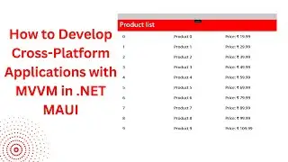 How to Create Cross-Platform Application using .Net MAUI and MVVM Design Pattern.