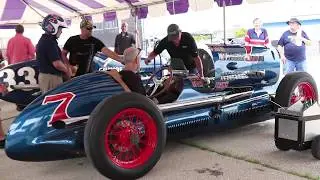 Vintage Indy Cars- Startup and Race- Awesome Engine Sounds, Enjoy!!
